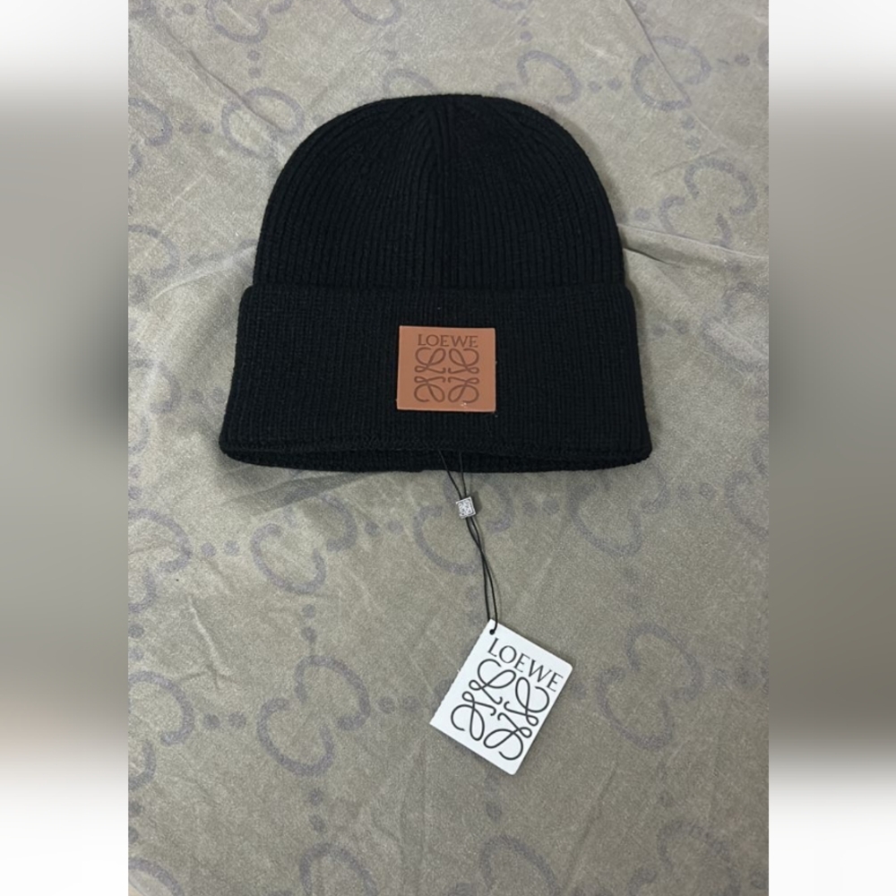 Loewe Black Knit Beanie